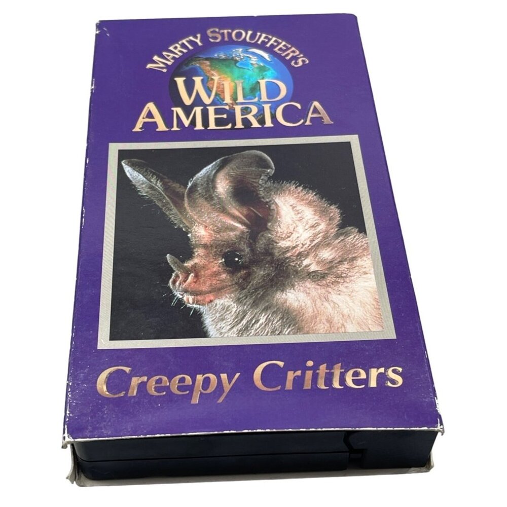 vintage Marty Stouffer's Wild America Creepy Critters VHS tape 1993 English READ